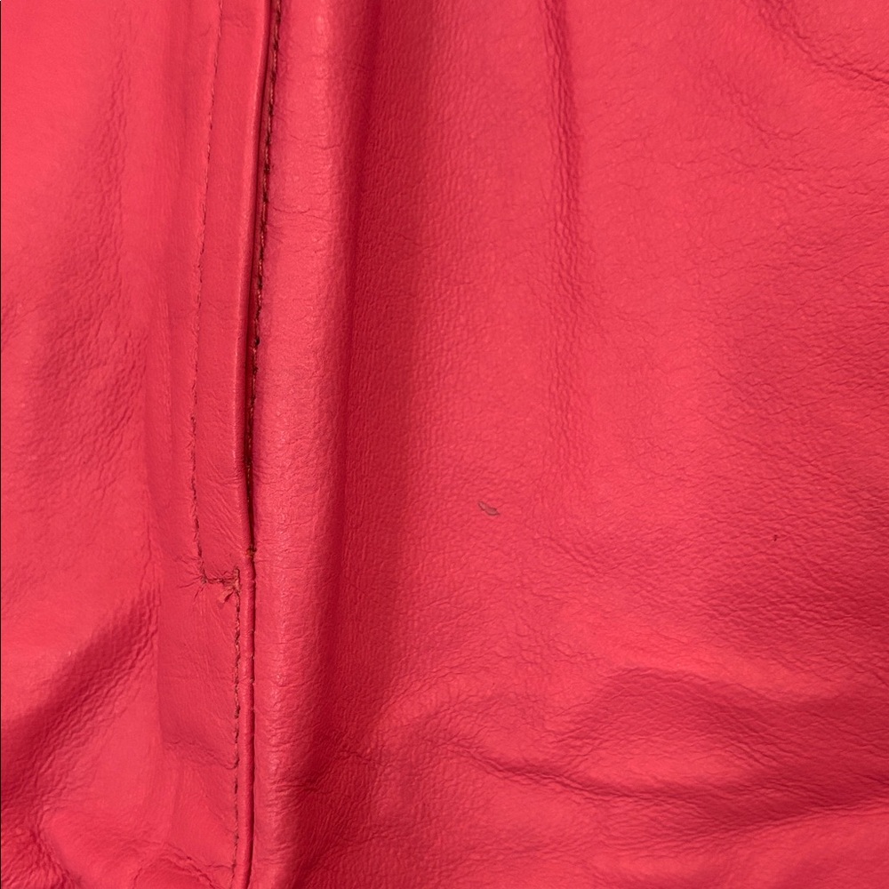 🖤90s Pink Leather mini Skirt‎ - Picture 2 of 8